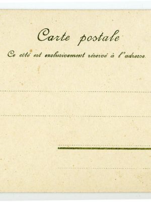 Raphael Kirchner Happy New Year Art Nouveau Lady and Pig vintage postcard 1897