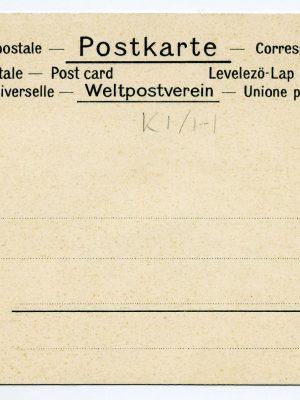 Raphael Kirchner Art Nouveau Lady and flowers vintage postcard c.1899